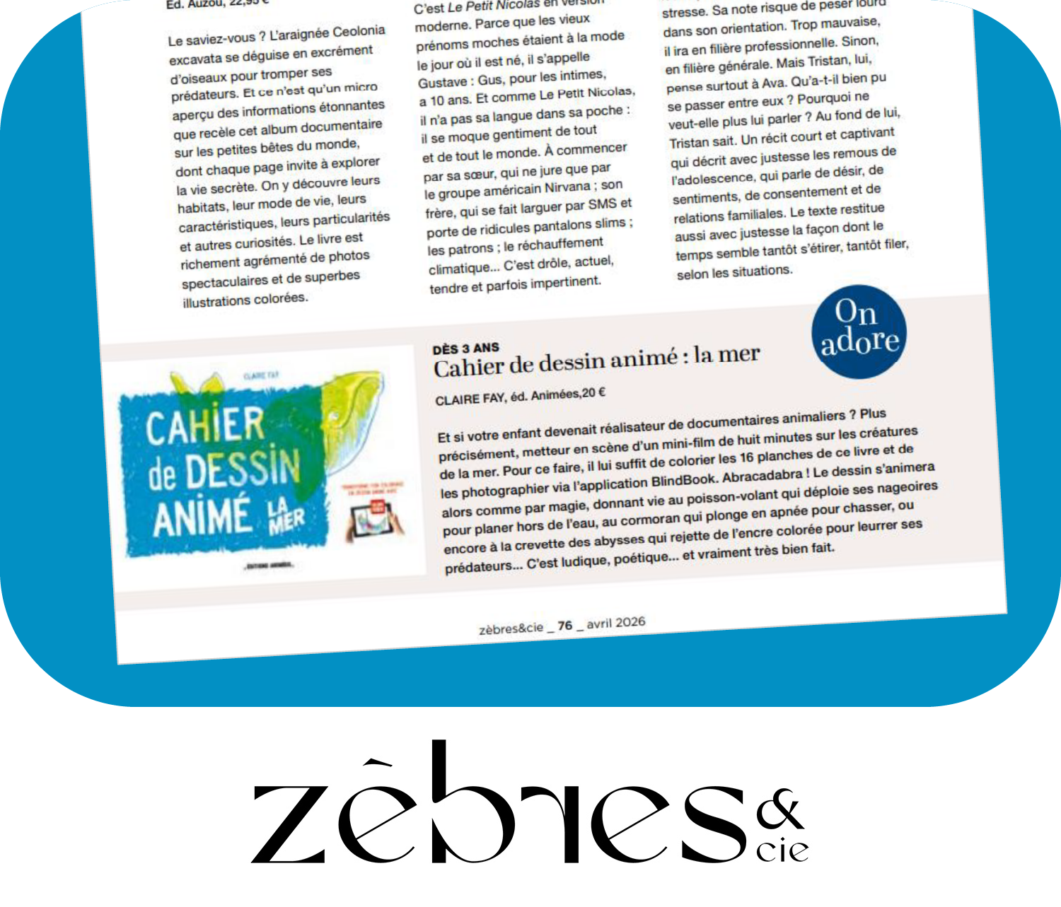 BlinkBook dans le magazine Zèbres & Cie