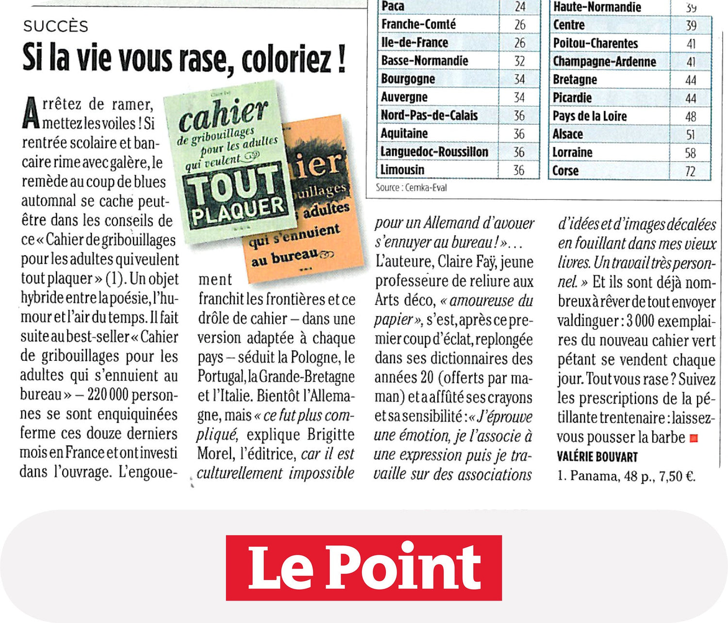 Invitation au coloriage pour Le Point