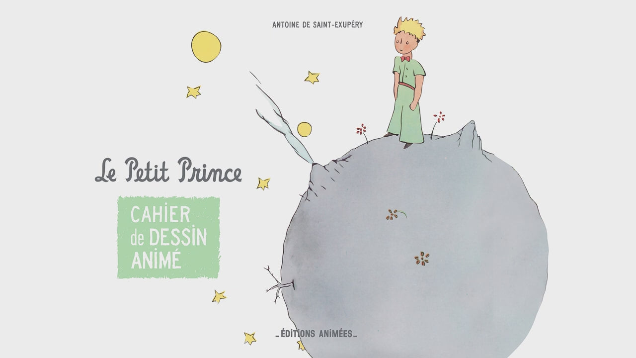 Vidéo de démonstration du cahier de dessin animé Le Petit Prince, qui s'anime avec l'application BlinkBook.