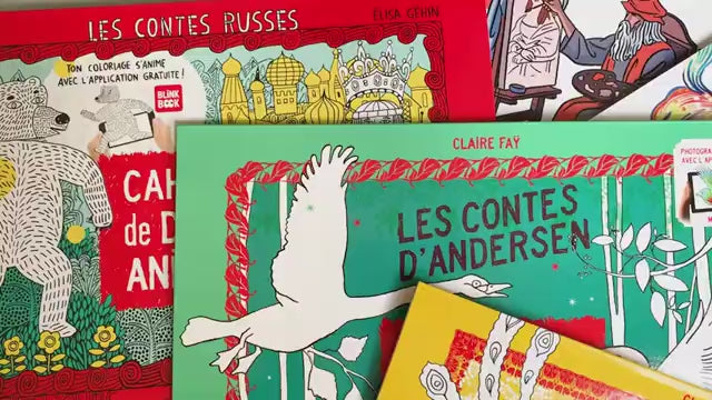 Vidéo de démonstration du cahier de dessin animé Les Fables de La Fontaine - Tome 2, qui s'anime avec l'application BlinkBook.